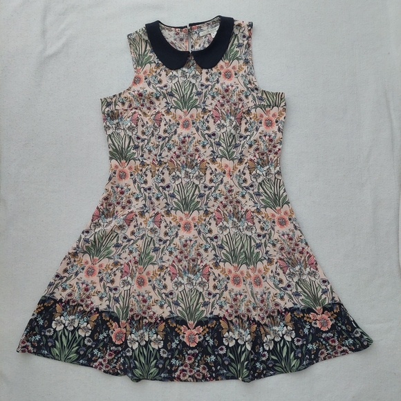 LAUREN CONRAD Floral Sleeveless Peter Pan Collar Dress NWOT - Picture 8 of 10